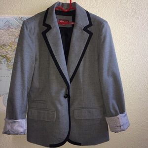 NWOT Gray and Navy Blue blazer